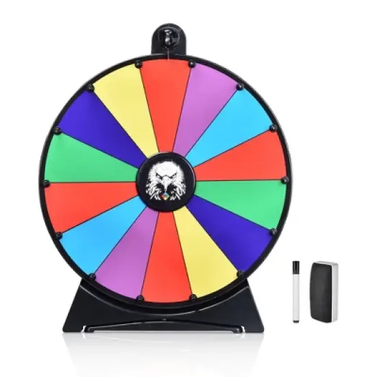 WinSpin 10"/12"/20"/24" Prize Wheel Spinning Game Tabletop / Dual-Use Whirl of Fortune Eagle image {9}