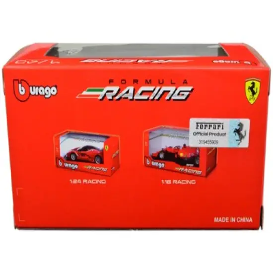 Ferrari F1-75 #16 Leclerc "Giallo Modena" 2nd Place F1 Italian GP (2022) "Formula Racing" 1/43 Diecast Model Car by Bburago image {1}