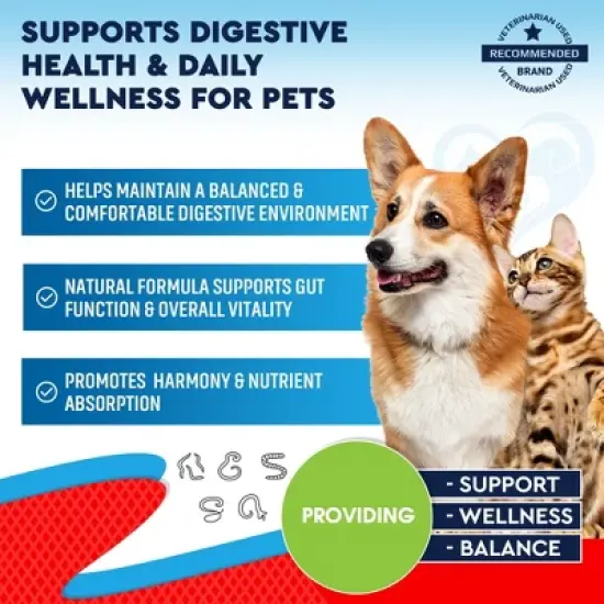 Beloved Pets Natural Intestinal Defense Herbal Cleanse for Dogs and Cats, Advanced Broad Spectrum Formula Gut Health Supplement 2 Oz - 1 Pack image {1}
