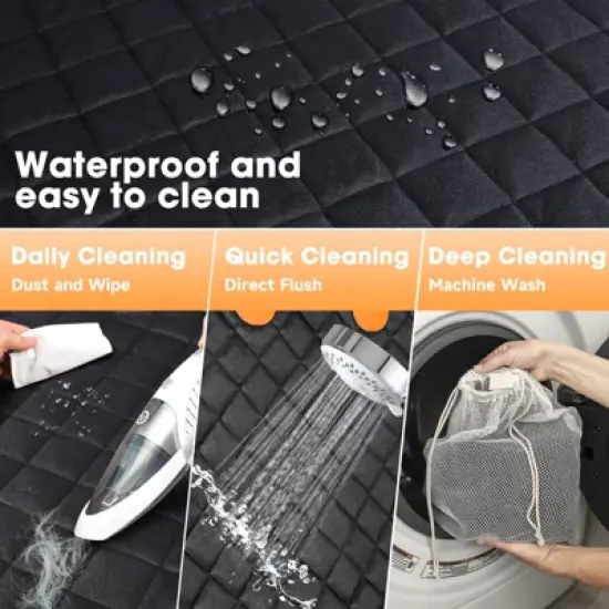 JOEJOY Back Seat Extender for Large Dogs,Dog Car Seat Cover with Side Flaps,Dog Hammock for Car, SUVs,60"*90" image {4}