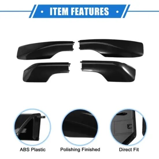 Unique Bargains Car Roof Rack Side Rails End Cover Shell Cap for Toyota RAV4 2001-2005 Durable Plastic Black 4pcs image {3}