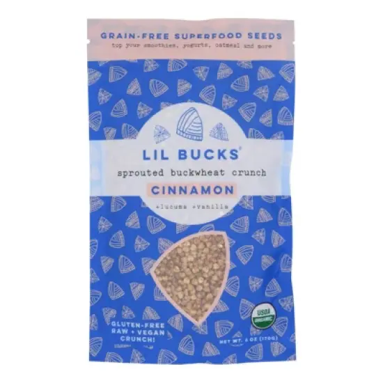 Lil Bucks Sprouted Buckwheat Cinnamon Crunch - Case of 6/6 oz image {1}