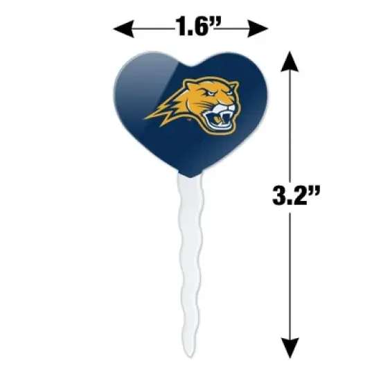 Averett University Primary Logo Heart Love Cupcake Picks Toppers Decoration Set of 6 image {5}