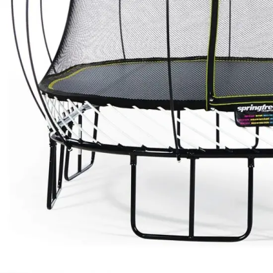 Springfree Trampoline Kids Large Square Trampoline with Safety Enclosure Net and SoftEdge Jump Bounce Mat for Outdoor Backyard Bouncing image {3}