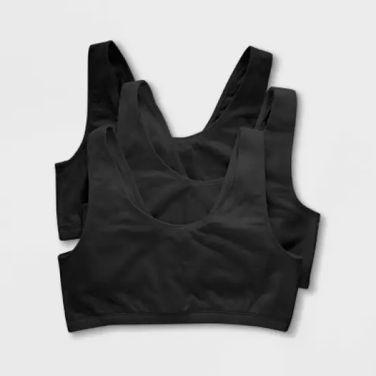 Hanes Women's 3pk Cropped Scoop Neck Bralette HFA002 image {6}