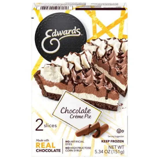 Edwards Singles Frozen Desserts Chocolate Cr&egrave;me Pie Slices - 5.34oz/2ct image {8}
