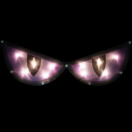 Northlight Lighted Eyes Halloween Window Decoration - 20" - Purple image {1}