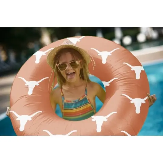NCAA Texas Longhorns 48" Inflatable Pool Float: PVC Water Float, 330 lbs Capacity image {1}