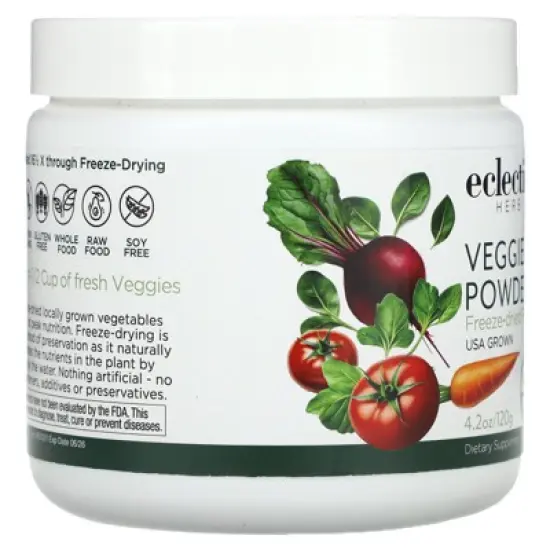 Eclectic Herb Veggie 10 Powder, 4.2 oz (120 g) image {3}