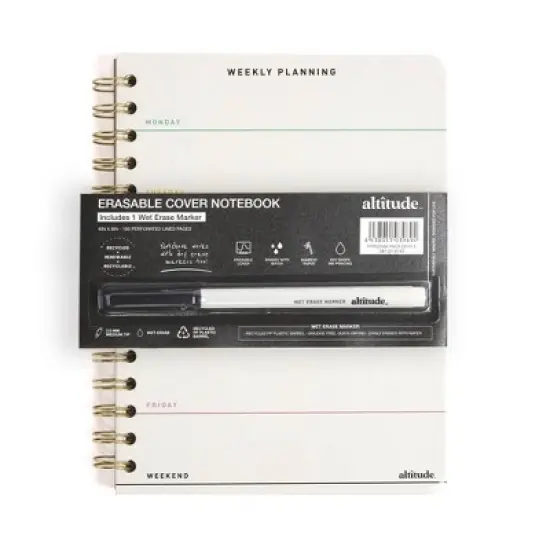 Altitude 160pg Ruled Journal 6"x8" With Erasable Cover And Wet Erase Marker image {2}