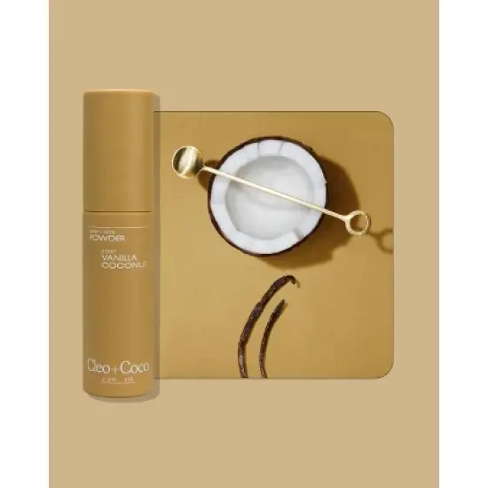cleo+coco. Body and Hair Antiperspirants and Deodorant - Powder Coconut Vanilla - 0.88oz image {2}