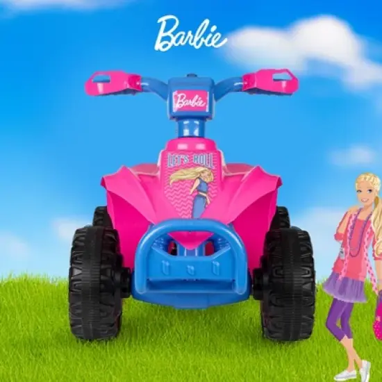 Barbie  6V Quad - Powerful and Safe Ride-On Toy with Rechargeable Battery image {4}