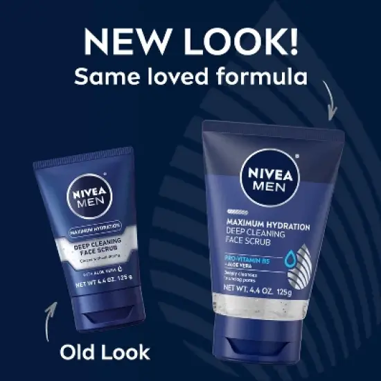NIVEA Men Maximum Hydration Deep Cleaning Face Scrub with Aloe Vera - 4.4oz image {2}