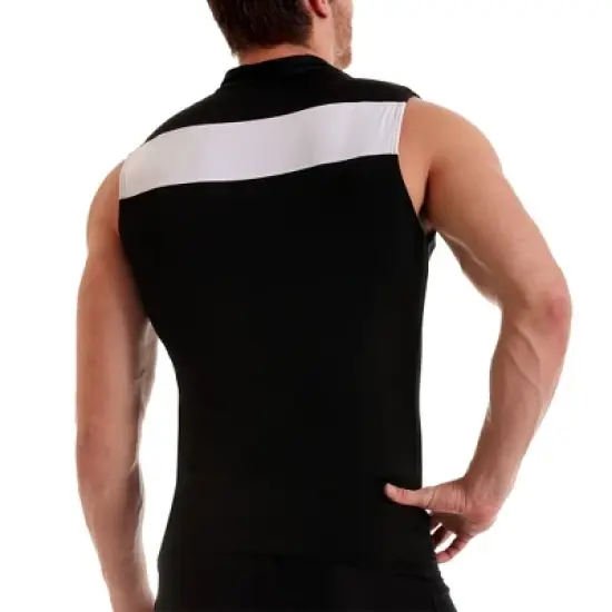 Insta Slim Compression Activewear Color Block Zip Up Vest MA0012 image {2}