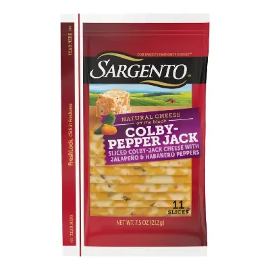Sargento Natural Colby-Pepper Jack Cheese Slices - 11ct image {8}