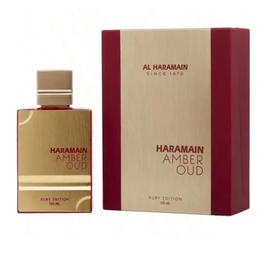 Al Haramain Amber Oud Ruby By Al Haramain Unisex Bitter Almond, Saffron, Egyptian Jasmine, Cedar, Ambergris, Musk Eau De Parfum Spray 4 Oz image {1}