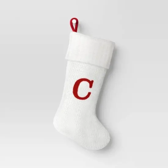 Knit Monogram Christmas Stocking White - Wondershop&trade; image {5}