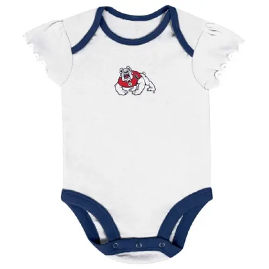 NCAA Fresno State Bulldogs Infant Girls' 3pk Bodysuit Set image {2}