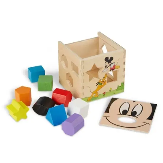 Melissa & Doug Mickey Mouse & Friends Wooden Shape Sorting Cube image {2}