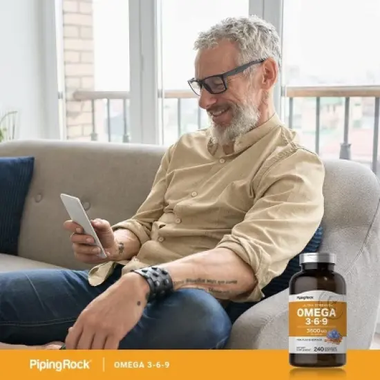 Piping Rock Omega 3 6 9 | 3600mg | 240 Softgels image {5}