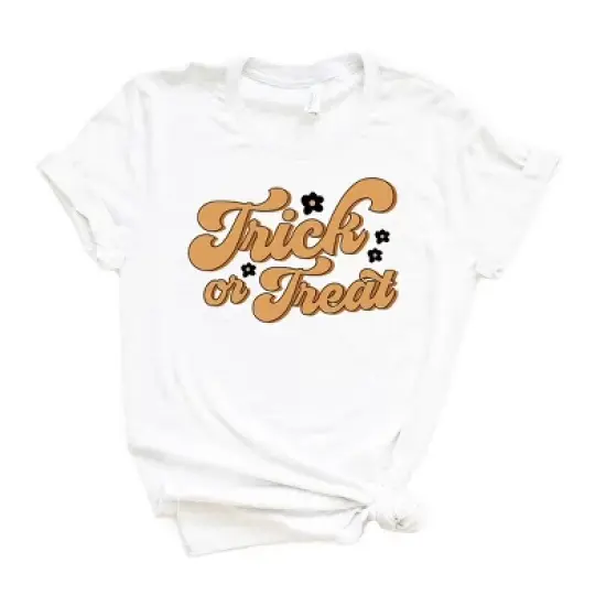 Simply Sage Market Women's Trick Or Treat Flowers Short Sleeve Graphic Tee image {5}