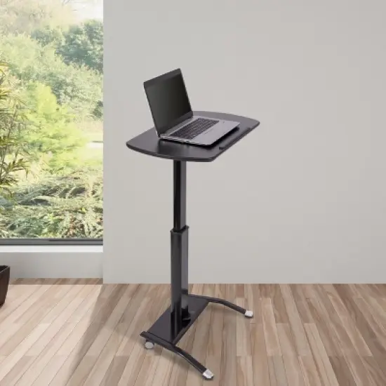 Stand Up Desk Store Pneumatic Adjustable Height Tilting Laptop Lectern Speakers Podium image {3}