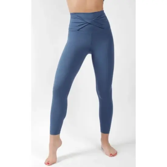 Yogalicious - Women's  Lux Super High Rise Ankle Leggings with Elastic Free Criss Cross Waistband image {9}