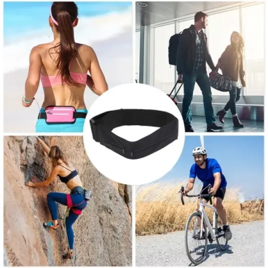 Unique Bargains Portable Double Pocket Running Waist Pack 1 Pc image {3}