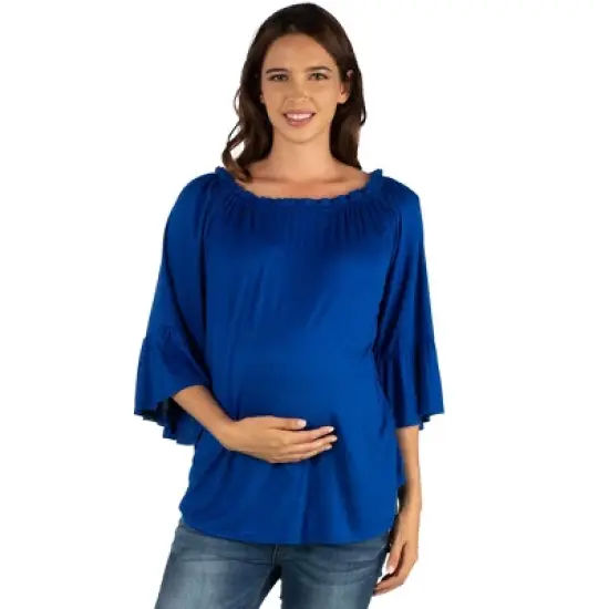 Womens Maternity Loose Fit Tunic Top image {5}