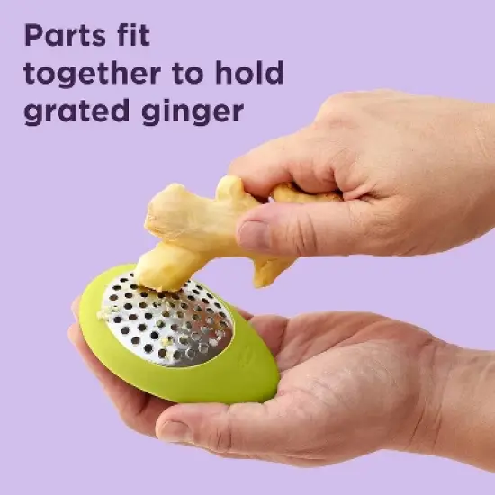 Chef'n Peel 'n Grate Ginger Peeler and Grater Green image {4}