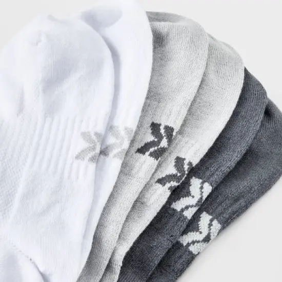 Women's Lightweight Lattice 6pk Low Cut Socks - All In Motion&trade; White/Gray/Black 4-10: Arch Support, Reinforced Heel & Toe image {2}