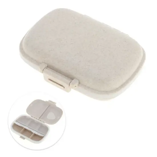 Unique Bargains 8 Grids Double Layer Pill Box 4 Pcs image {2}