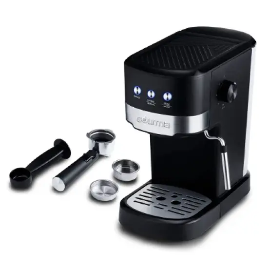 Gourmia 15 Bar Espresso Maker with Powerful Frothing Wand &ndash; Black: 1500W, 30oz Capacity, Electric, Hand Wash image {4}