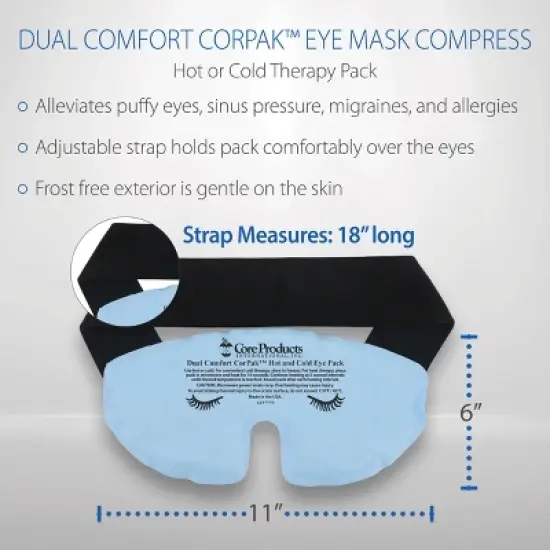 Migraine Eye Mask Hot or Cold Therapy Pack image {2}