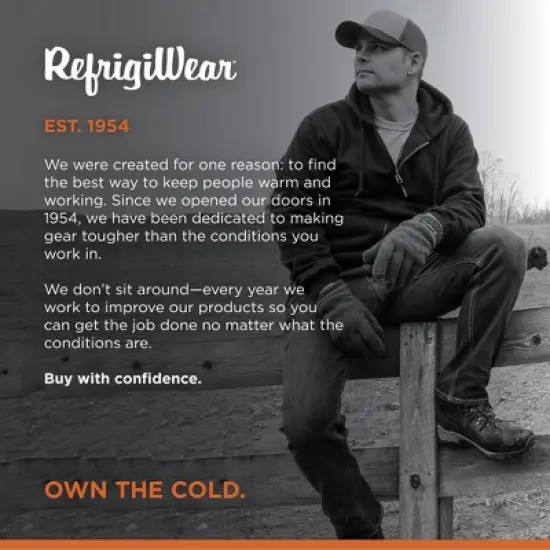 RefrigiWear Thermal Knit Lined Hoodie, Hooded Zip-Up Fleece Sweatshirt image {5}