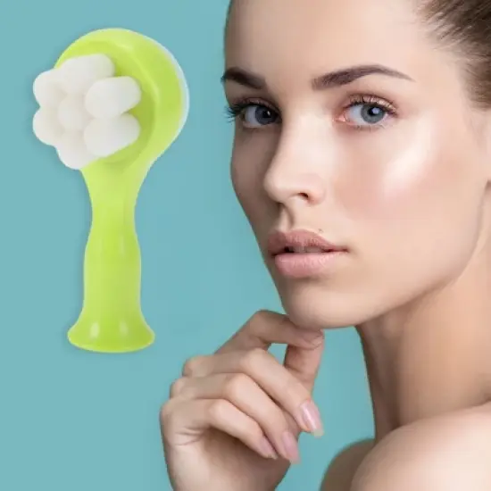 Unique Bargains Soft PBT Fiber Hair Cleansing Brush Big Plum Blossom 5.12"x2.28" 1 Pc image {1}