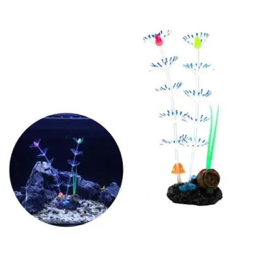 Unique Bargains Aquarium Simulation Coral Silicone Fluorescent 2.72"x7.48" Ornaments Decor image {4}