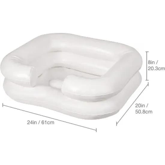 DMI Inflatable Hair Washing Basin for Bedridden Disabled, Injured, Elderly, Kids | Portable Hair Washing Station Portable Shampoo Bowls for Home image {1}