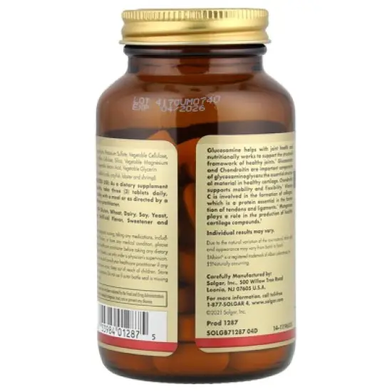 Solgar Glucosamine Chondroitin Complex, 75 Tablets image {2}