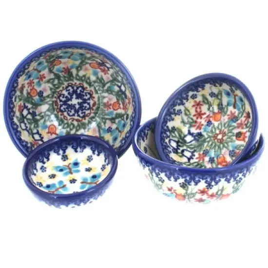 Blue Rose Polish Pottery 2080 Vena Measuring Bowls image {4}