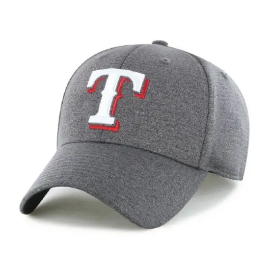 MLB Texas Rangers Rodeo Snap Hat: Adjustable Charcoal Gray Baseball Cap image {2}