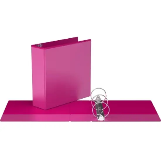 3" Premium Round Ring Binder 6pk Customizable View Pink - Easyview image {1}