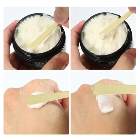 Unique Bargains Hangable Flat Shape Mini Makeup Cosmetic Spoon 2 Pcs image {4}