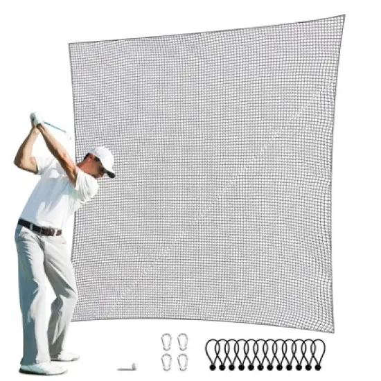 VEVOR Golf Net, 10x15ft Golf Practice Net, Indoor Hitting Net for Golf, Baseball, Hockey, Soccer, Heavy Duty DIY Ball Net, Sports Netting Barrier image {7}