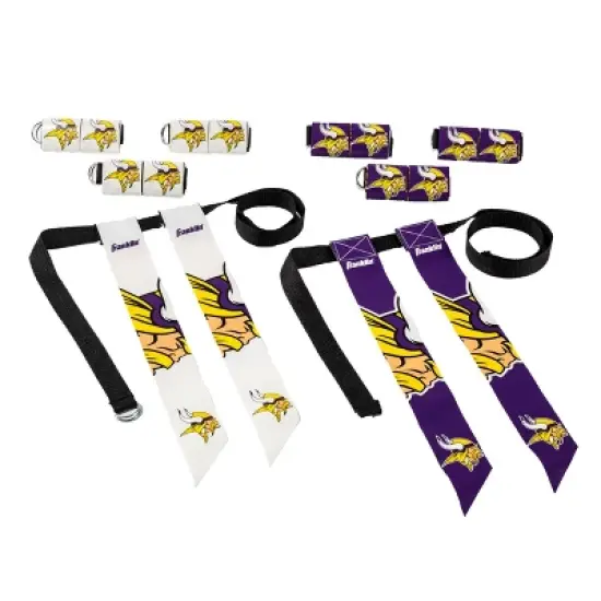 NFL Franklin Sports Minnesota Vikings Youth Flag Football Set image {1}