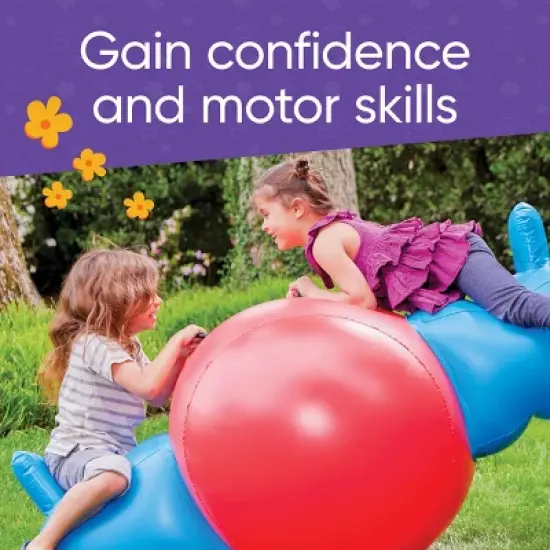 HearthSong Heavy-Duty Vinyl Giant Inflatable Seesaw Rocker for Two Kids image {4}