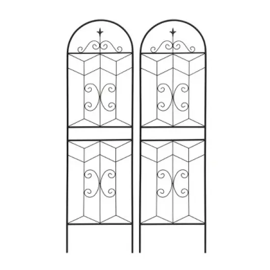 Dolonm Sleek Black Trellis Set 4 Pack - Create Privacy Screens or Plant Arches, No-Tool Assembly, Target Exclusive image {10}