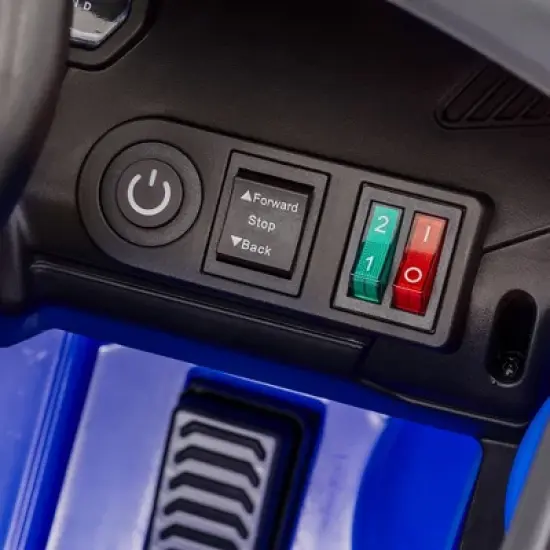 Qaba 12V Chevrolet Silverado EV RST Licensed Kids Electric Car with Parent Remote Control, Spring Suspension, Soft Start, Auxiliary Wheels, Blue image {5}