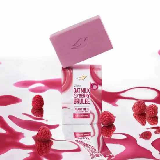 Dove Beauty Plant Based Bar Soap - Oat Milk & Berry - 5oz image {5}