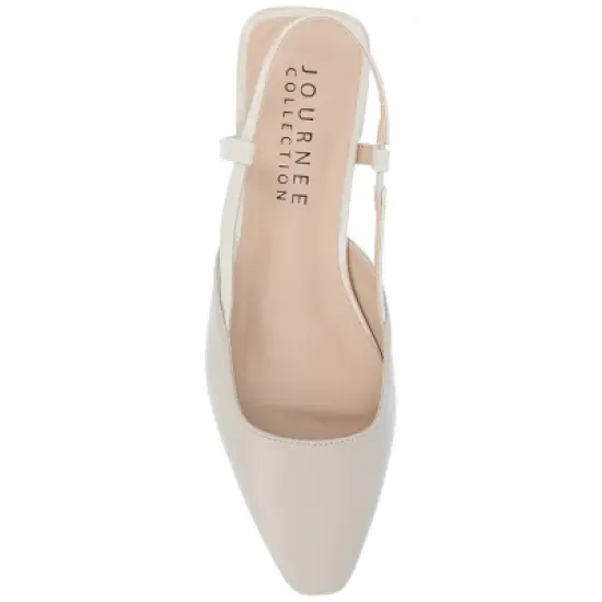 Journee Collection Womens Paislee Sling Back Block Heel Square Toe Flats image {3}